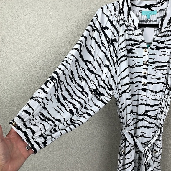 NWT Melissa Odabash Amy Tiger Print Dress Long Sleeve Cover Up Shirt Sz XS - Picture 6 of 14